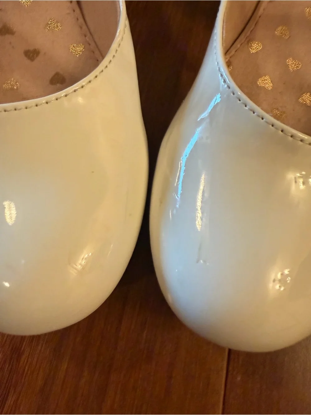Sonoma White Patent Mary Jane Dress Shoes with Velcro Straps Girls Sz 3 - GUC